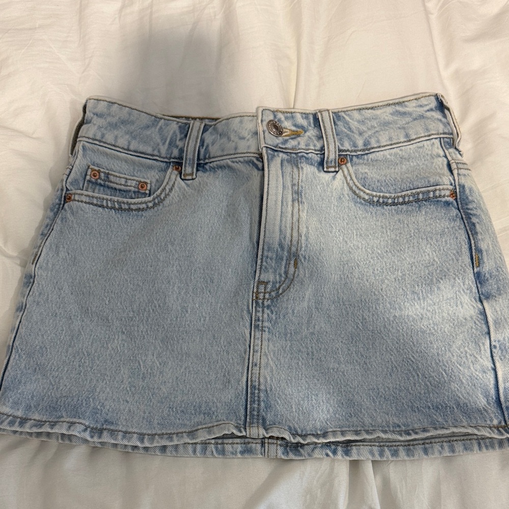 PacSun Light Blue Denim Mini Skirt